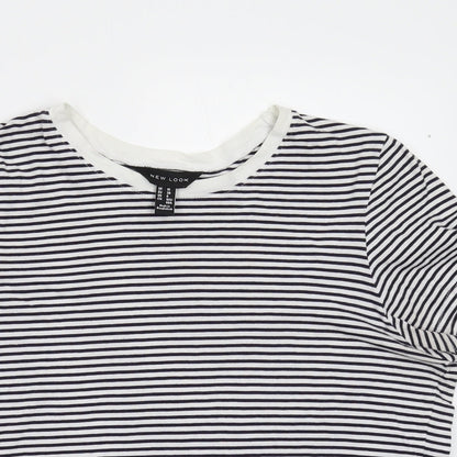New Look Womens Multicoloured Striped  Basic Blouse Size 10