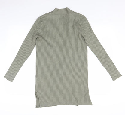 Preloved M&Co Womens Green   Cardigan Jumper Size 12 - Back