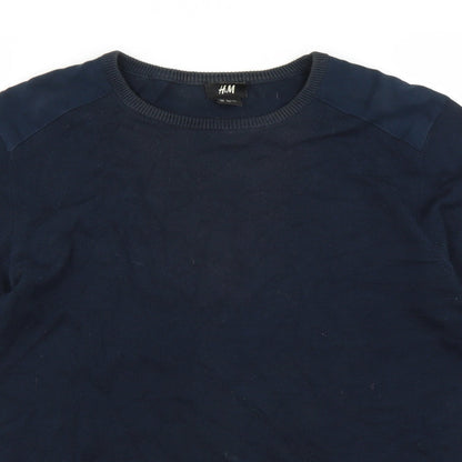 H&M Mens Blue   Pullover Jumper Size S