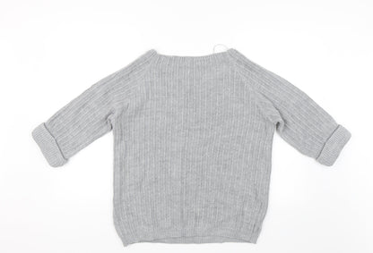 Back view of Tru Collection women’s grey jumper, size L
