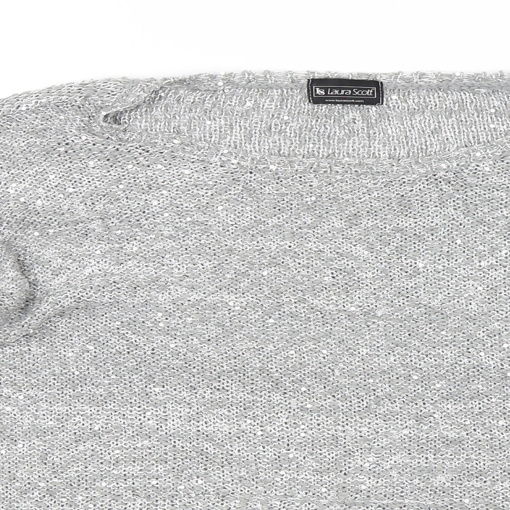 Laura Scott Womens Grey   Pullover Jumper Size 14