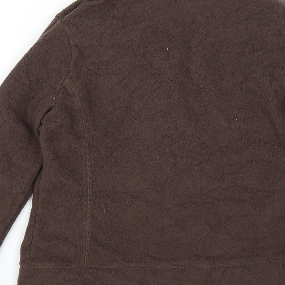 Preworn Girls Brown   Full Zip Jumper Size 12-13 Years