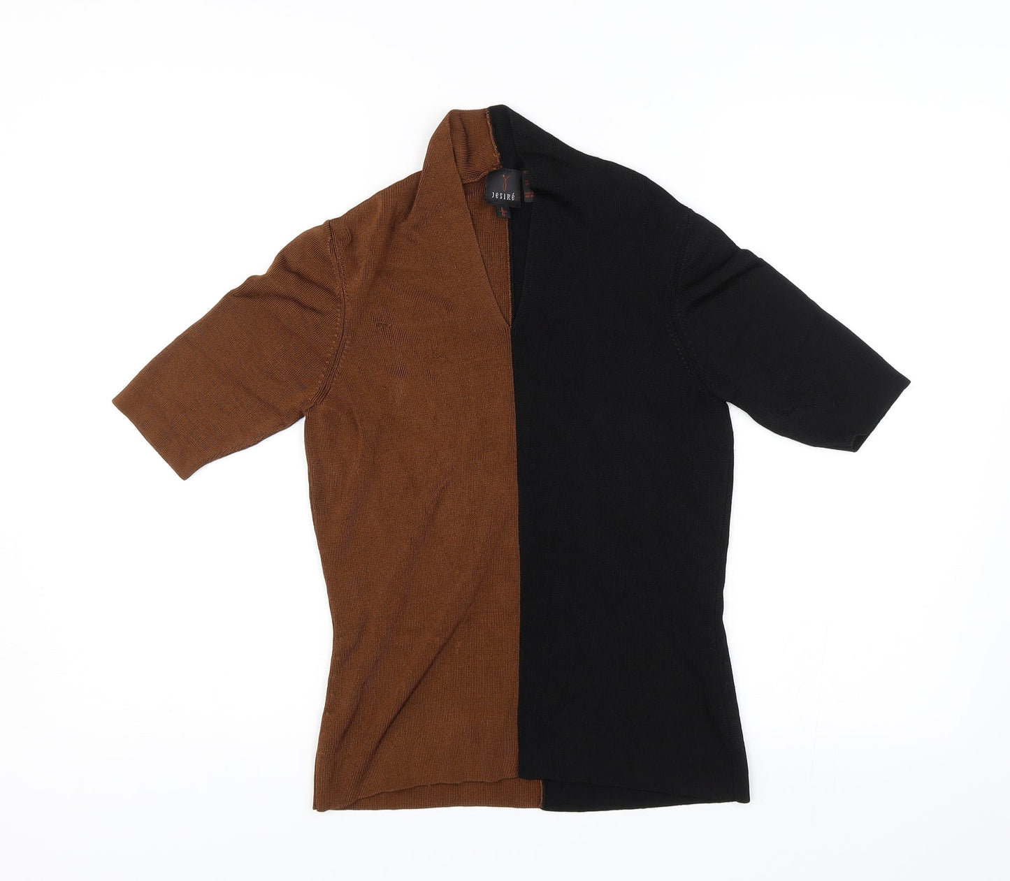 Jesire Womens Brown   Basic Blouse Size L