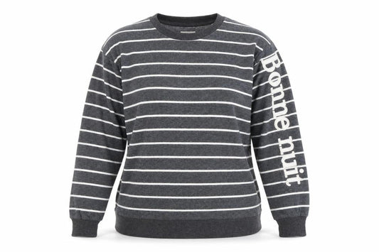 Next Womens Grey Striped  Pullover Jumper Size 10  - Bonnie Nuit