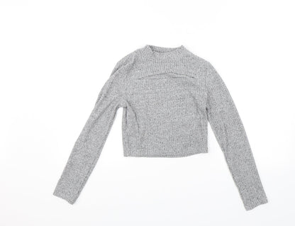 Candy Couture Girls Grey   Pullover Jumper Size 12 Years