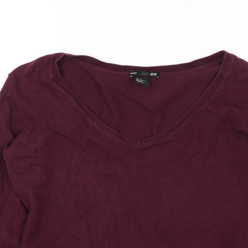 H&M Womens Red   Pullover Jumper Size S