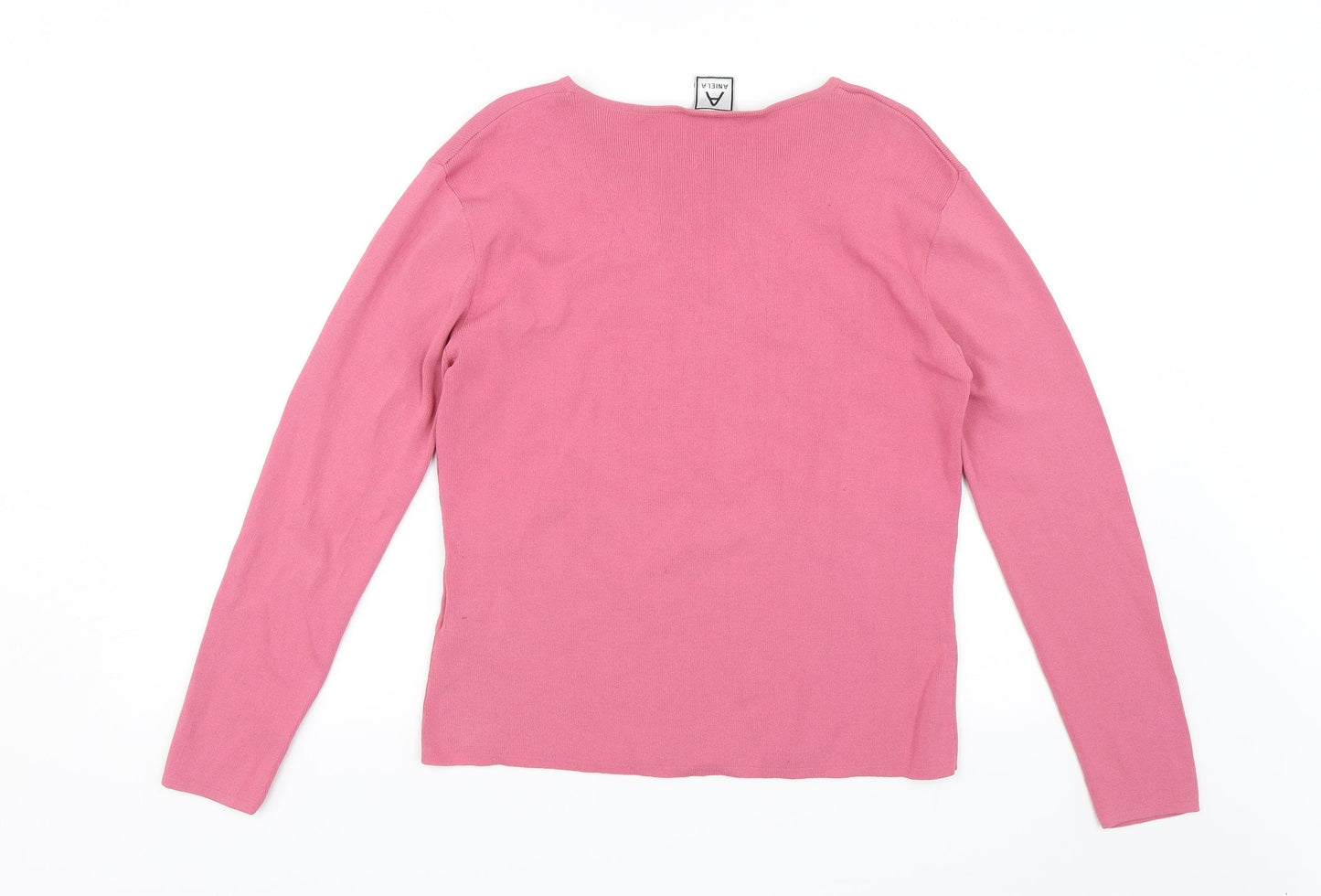 Aniela Womens Pink  Rayon Basic Blouse Size M