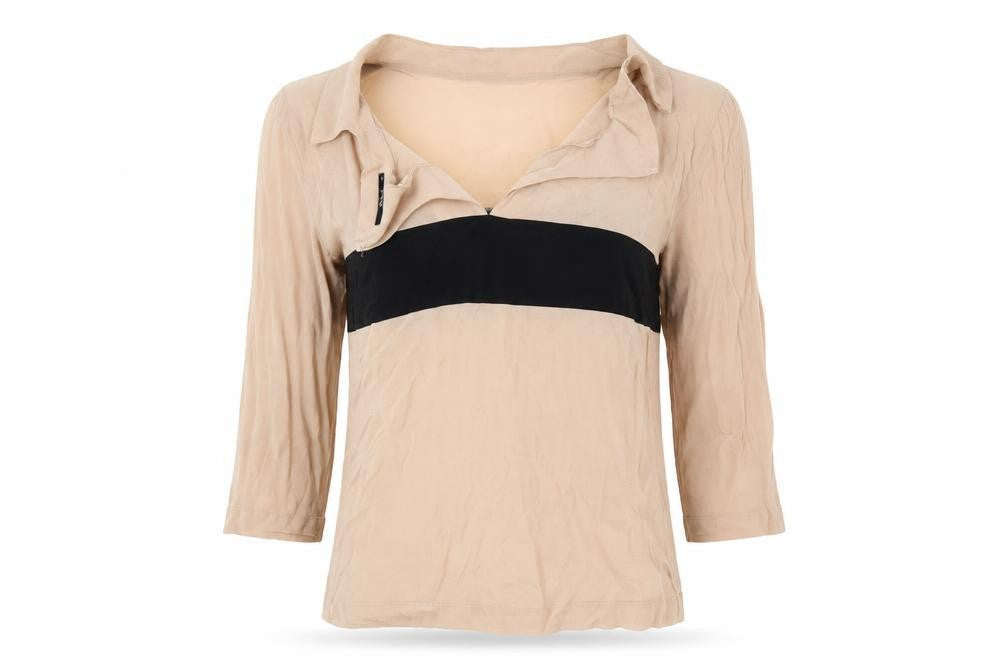 chawel Womens Beige   Basic Blouse Size 38