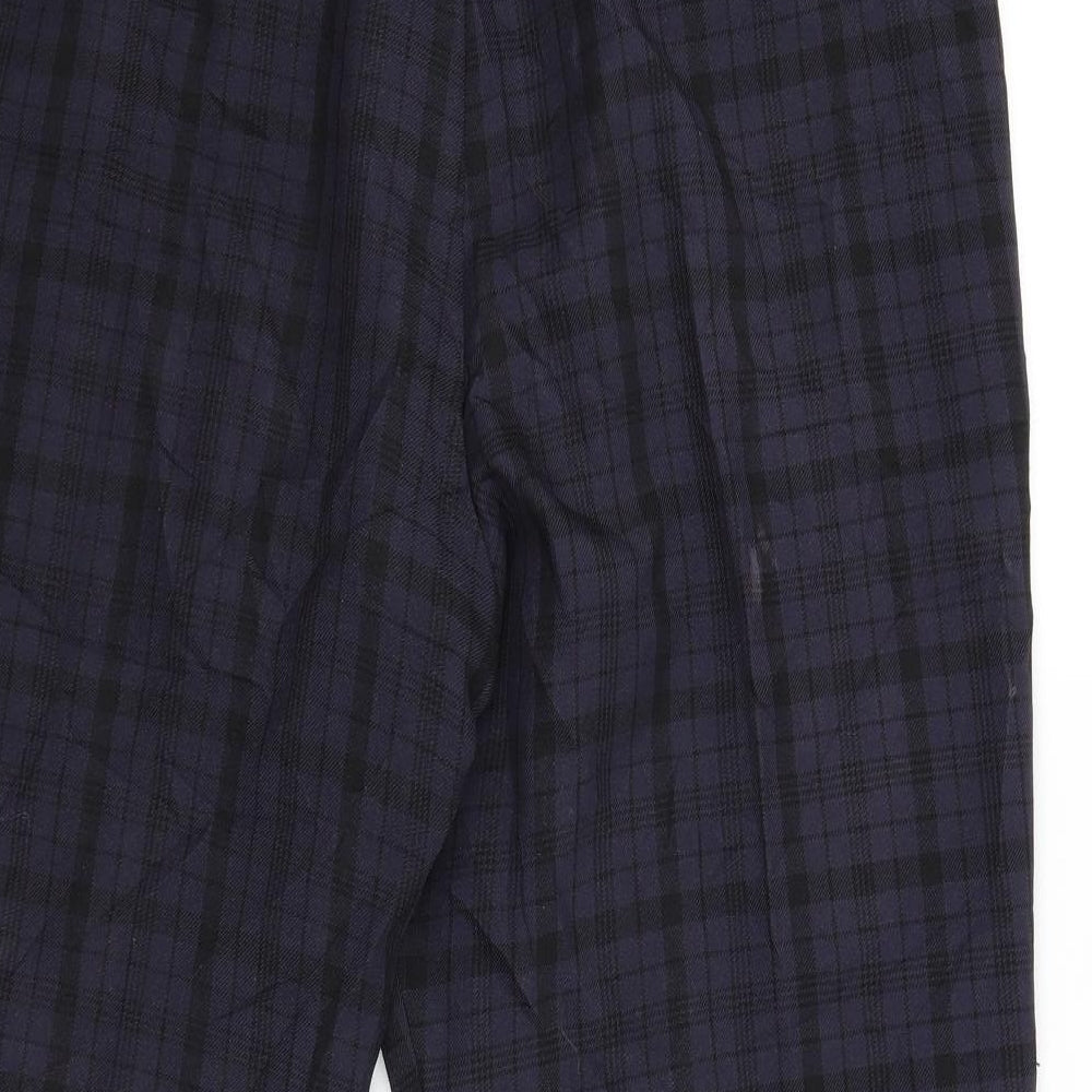 Marks and Spencer Womens Purple Check  Capri Trousers Size 32 L27 in