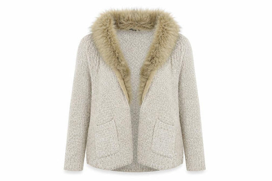 Next Womens Beige   Jacket Coatigan Size 14