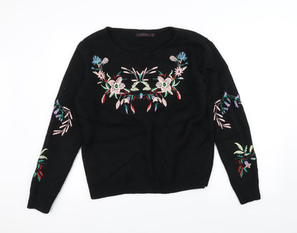 Preloved Tenki Womens Black  Knit Pullover Jumper Size M - Front