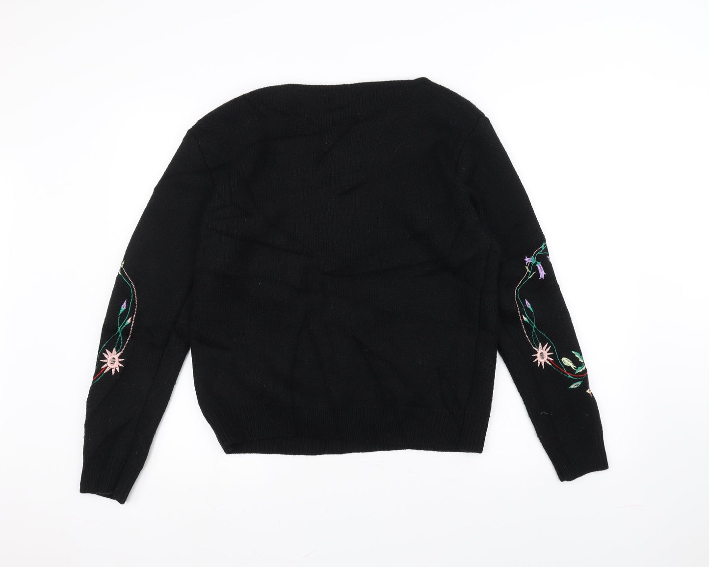 Tenki Womens Black  Knit Pullover Jumper Size M