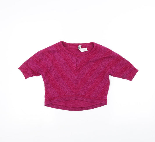 Knitworks Girls Pink   Pullover Jumper Size 7-8 Years