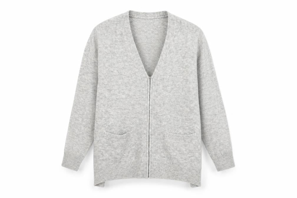 Preworn Womens Grey  Knit Jacket Coatigan Size S