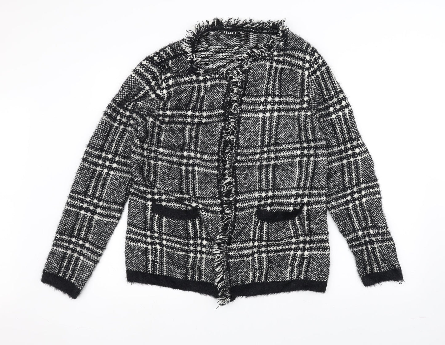 CASAMIA Womens Black  Knit Jacket Coatigan Size S