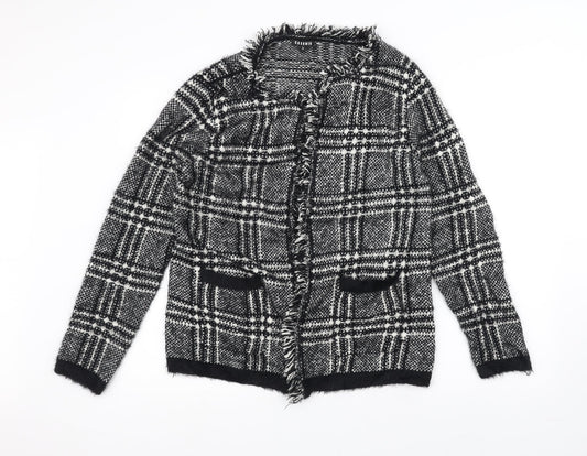 CASAMIA Womens Black  Knit Jacket Coatigan Size S