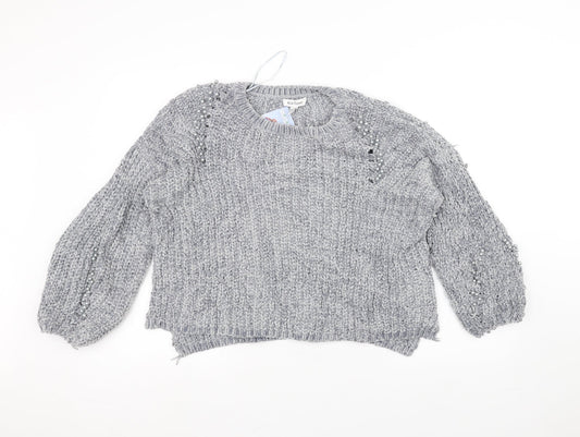 Wild flower Womens Grey   Pullover Jumper Size M