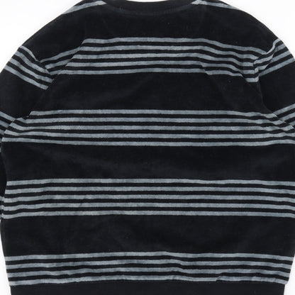 Marks & Spencer Girls Black Striped  Pullover Jumper Size 12-13 Years