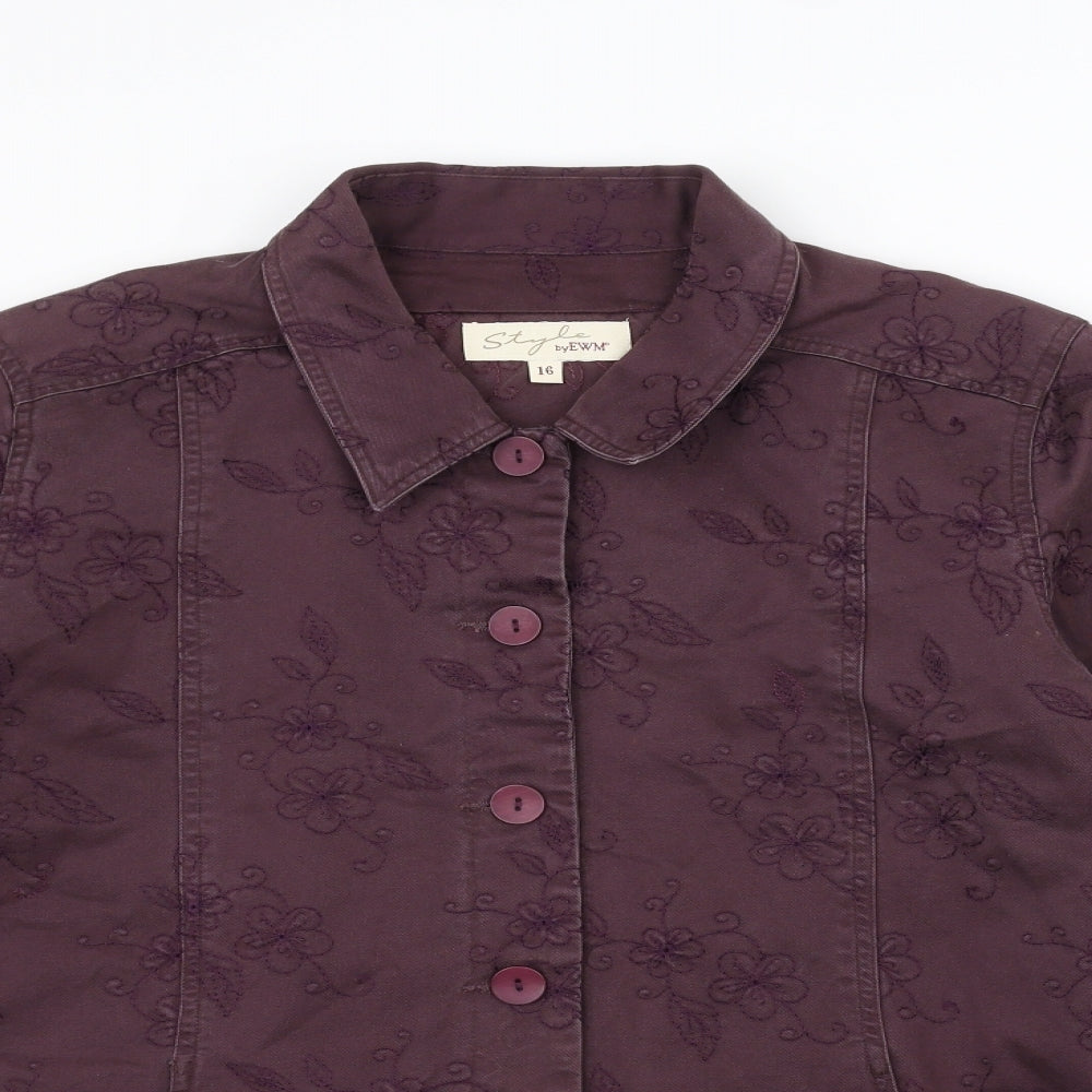 EWM Womens Purple   Jacket  Size 16