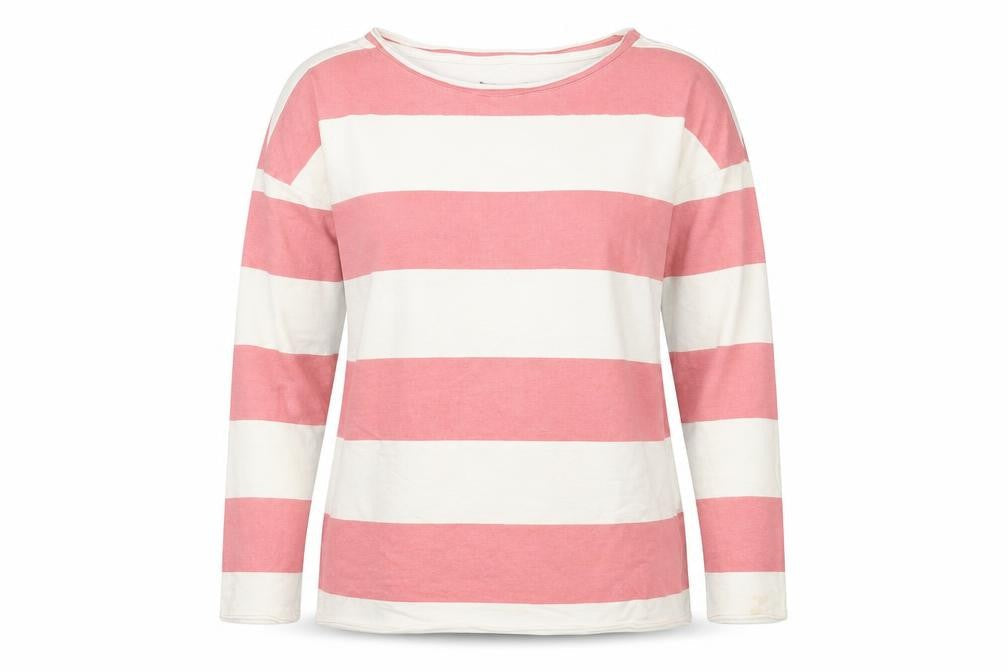 Avenue Womens White Striped  Pullover Jumper Size 12