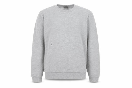Front view of ASOS men’s grey jumper, size M