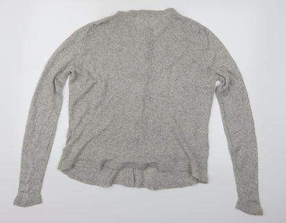 Preloved caroline blackmore Womens Grey   Cardigan Jumper Size 14 - Back