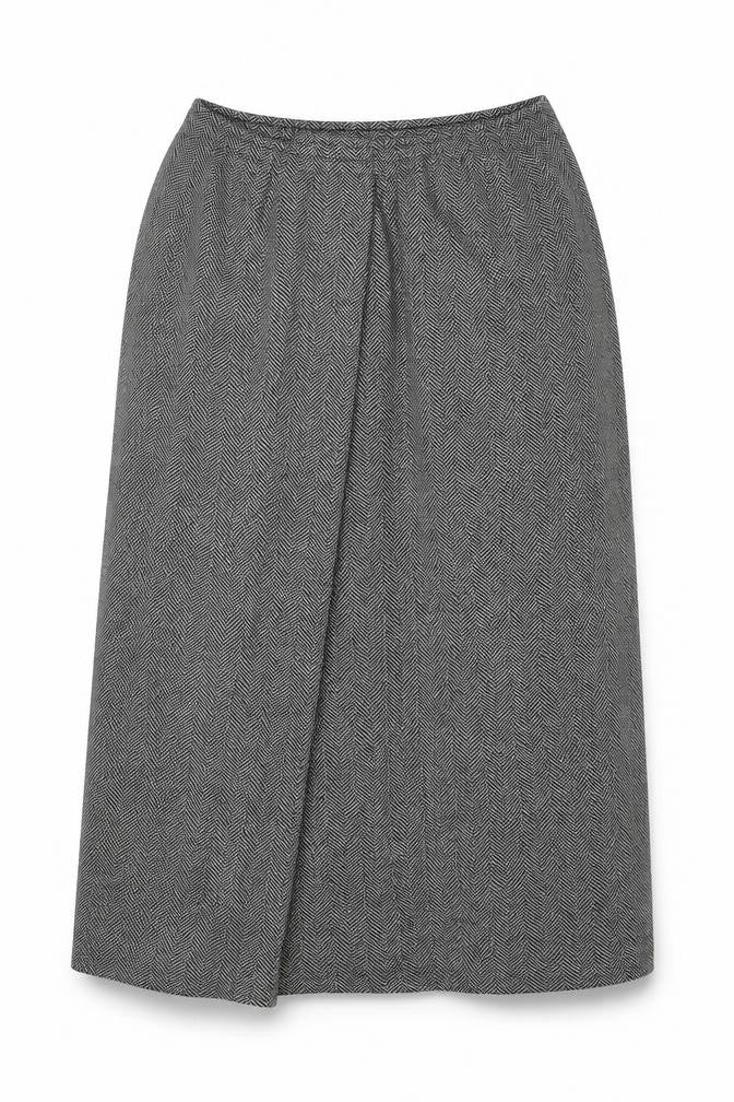 WEEKENDERS Womens Grey Herringbone  A-Line Skirt Size M