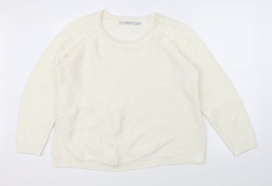 EWM Womens White   Pullover Jumper Size L