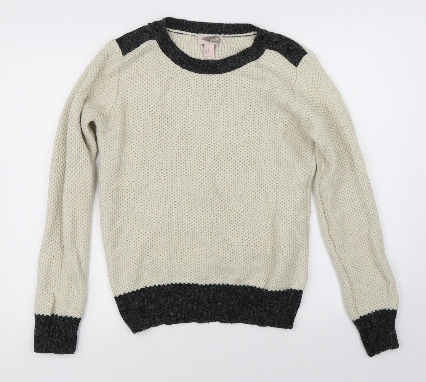 FOREVER 21 Womens Beige   Pullover Jumper Size M