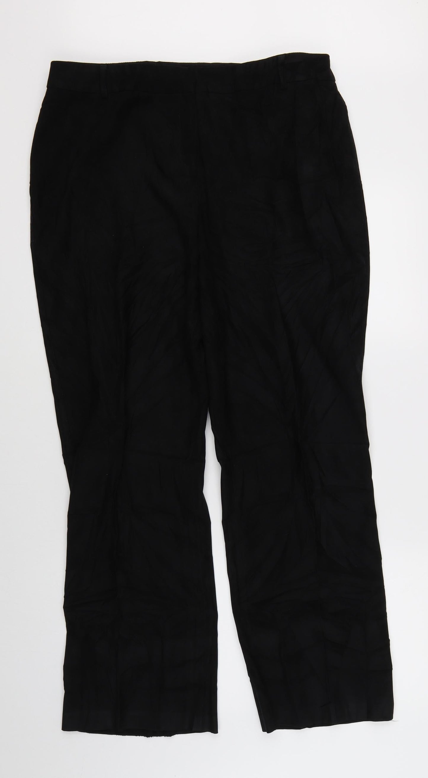 Preworn Womens Black   Trousers  Size 16 L28 in