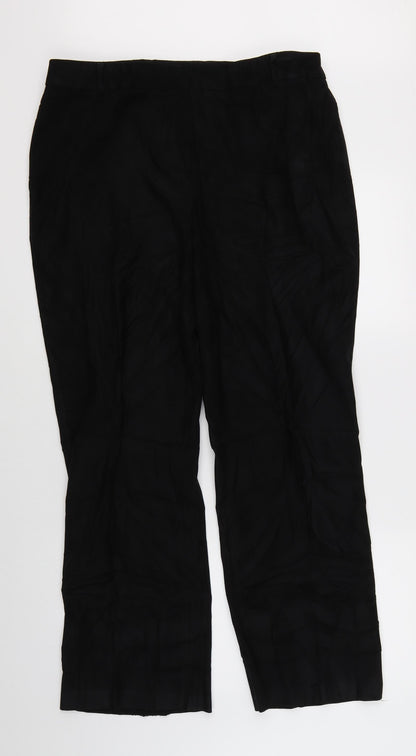 Preworn Womens Black   Trousers  Size 16 L28 in
