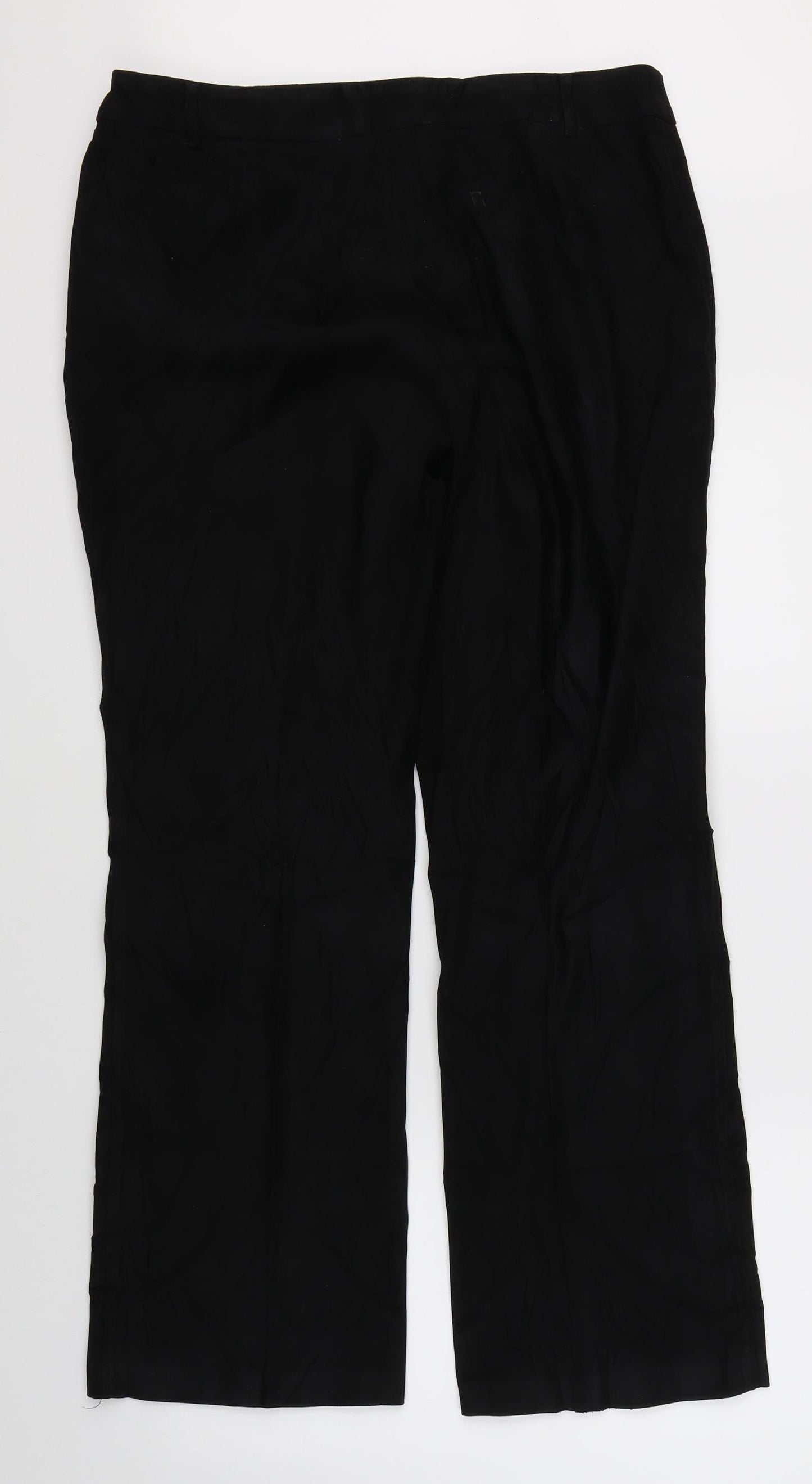 Preworn Womens Black   Trousers  Size 16 L28 in