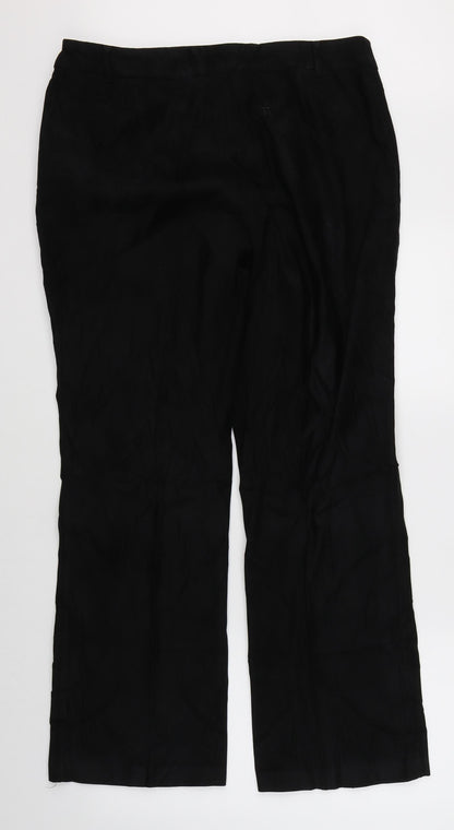 Preworn Womens Black   Trousers  Size 16 L28 in