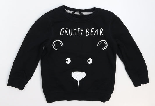 George Boys Black   Pullover Sweatshirt Size 5-6 Years
