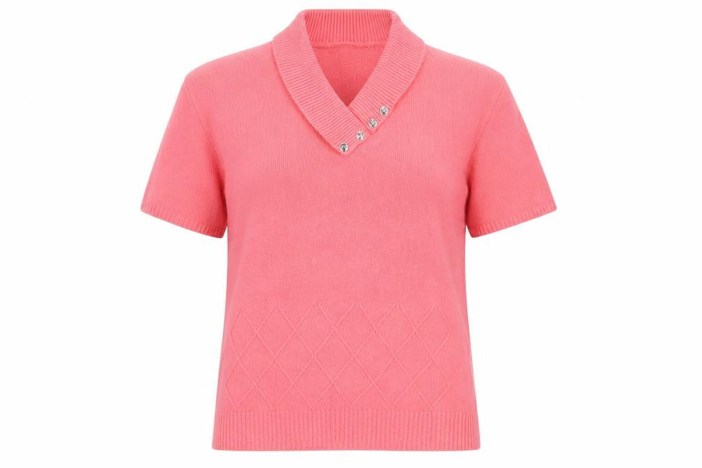 Preworn Womens Pink  Knit Pullover Jumper Size L
