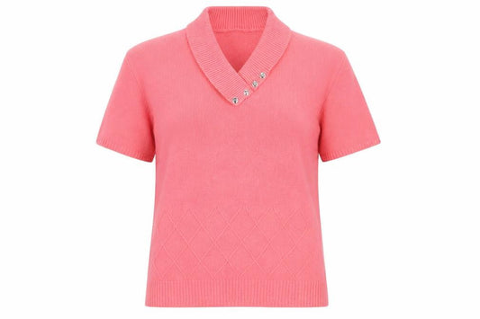 Preworn Womens Pink  Knit Pullover Jumper Size L