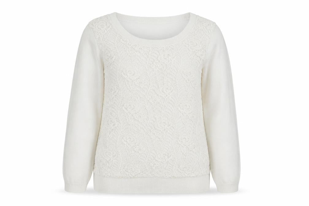 George Womens White  Knit Pullover Jumper Size 8