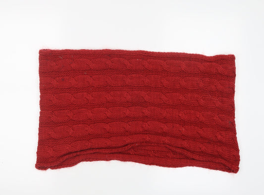 Preworn Womens Red  Knit  Scarf   - Snood