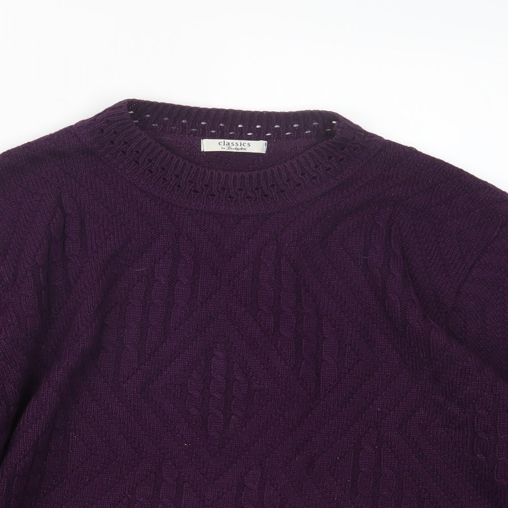 Berkertex Womens Purple  Knit Pullover Jumper Size 14