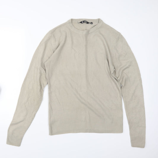 Vintage Mens Beige  Knit Pullover Jumper Size M