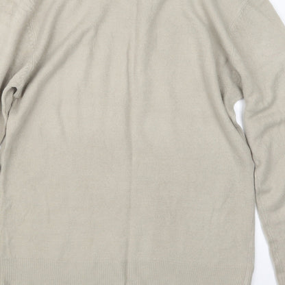 Vintage Mens Beige  Knit Pullover Jumper Size M