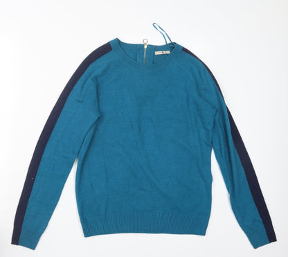Tu Womens Blue  Knit Pullover Jumper Size 8