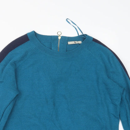 Tu Womens Blue  Knit Pullover Jumper Size 8