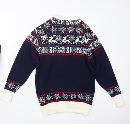 Dot & Sprout Womens Blue  Knit Pullover Jumper Size XS
