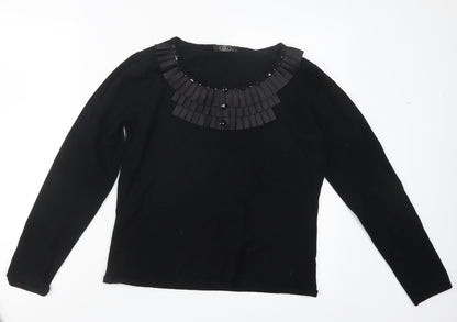 Bonmarché Womens Black Knit Pullover Jumper Size S