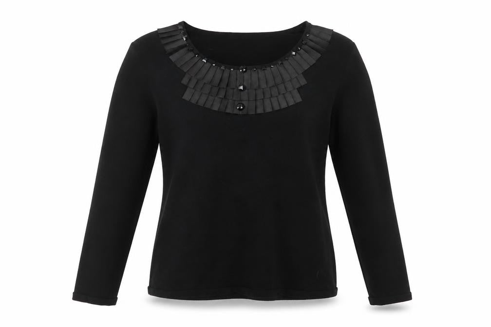 Bonmarché Womens Black Knit Pullover Jumper Size S
