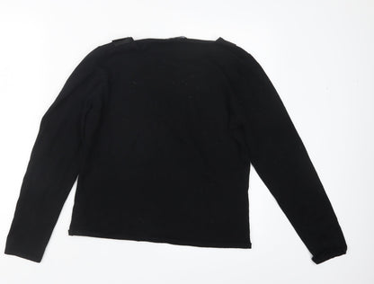 Bonmarché Womens Black Knit Pullover Jumper Size S