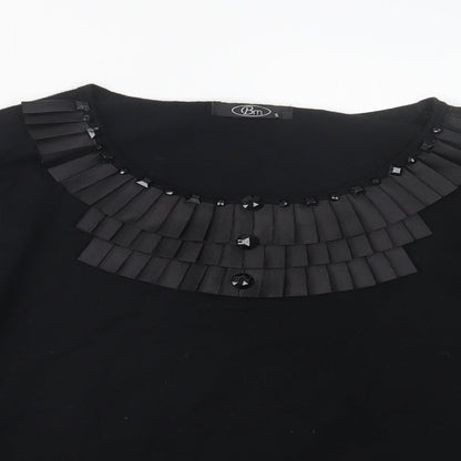 Bonmarché Womens Black Knit Pullover Jumper Size S