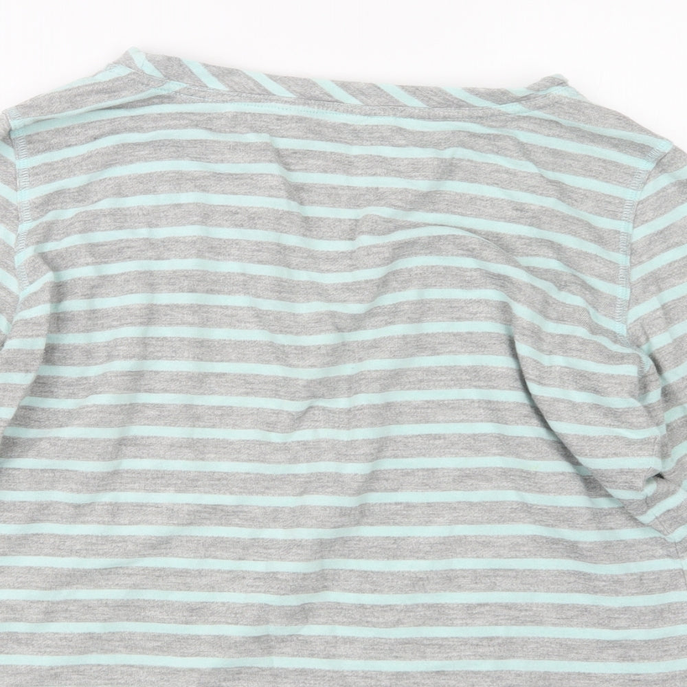 Marks and Spencer Womens Grey Striped  Pullover Jumper Size 16