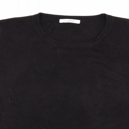 Classics Womens Black  Knit Basic T-Shirt Size 18